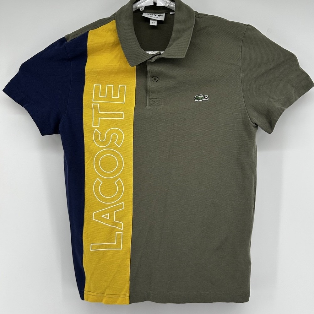 Lacoste Regular Fit Colourblock Ultra Lightweight Knit polo Men's Size Small